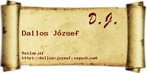 Dallos József névjegykártya