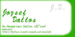 jozsef dallos business card